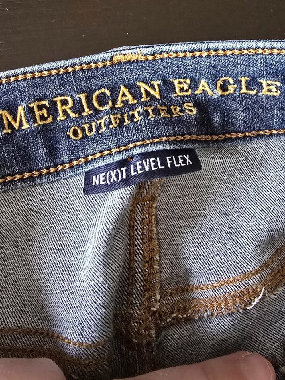 American Eagle Jeans Mens 26x28 Skinny Next Level Flex Dark Wash Blue Denim GUC
